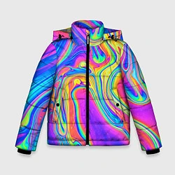 Зимняя куртка для мальчика Цветные разводы