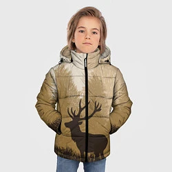 Куртка зимняя для мальчика Олень на охоте, цвет: 3D-черный — фото 2