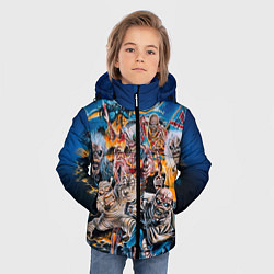 Куртка зимняя для мальчика Iron Maiden: Skeletons, цвет: 3D-светло-серый — фото 2