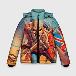 Куртка зимняя для мальчика Iron Maiden: Crash arrow, цвет: 3D-черный