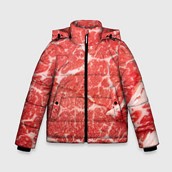 Куртка зимняя для мальчика Кусок мяса, цвет: 3D-черный