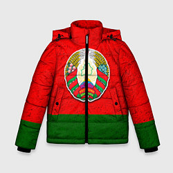 Куртка зимняя для мальчика Герб Беларуси, цвет: 3D-светло-серый