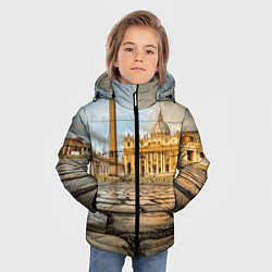 Куртка зимняя для мальчика Площадь святого Петра, цвет: 3D-светло-серый — фото 2