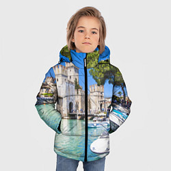 Куртка зимняя для мальчика Италия, цвет: 3D-черный — фото 2