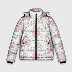 Куртка зимняя для мальчика Flower pattern, цвет: 3D-красный