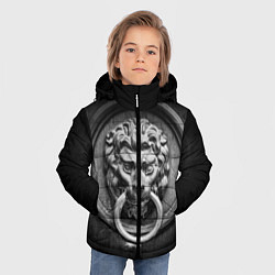 Куртка зимняя для мальчика Скульптура льва, цвет: 3D-черный — фото 2