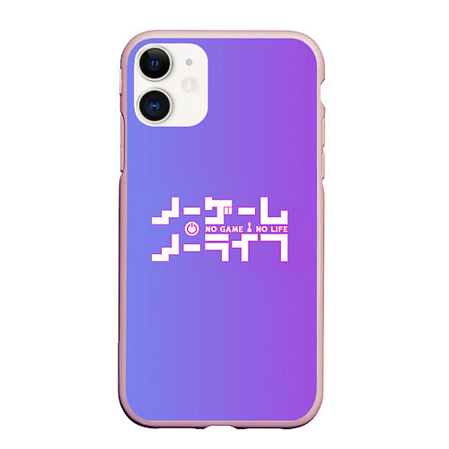 Чехол iPhone 11 матовый No Game No Life / 3D-Светло-розовый – фото 1