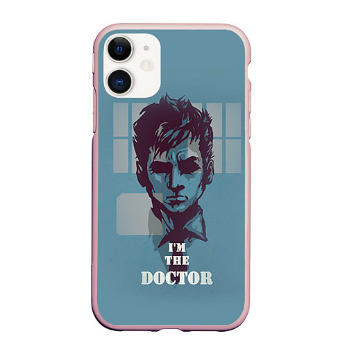Чехол iPhone 11 матовый I'm the doctor / 3D-Светло-розовый – фото 1