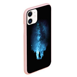 Чехол iPhone 11 матовый Млечный путь, цвет: 3D-светло-розовый — фото 2
