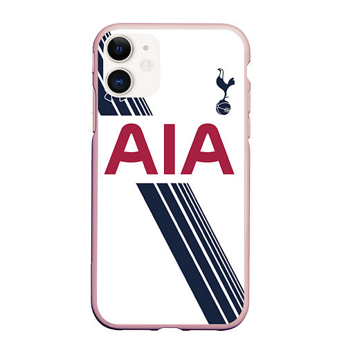 Чехол iPhone 11 матовый Tottenham Hotspur: AIA / 3D-Светло-розовый – фото 1