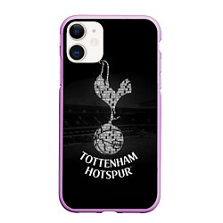 Чехол iPhone 11 матовый Tottenham Hotspur цвета 3D-сиреневый — фото 1