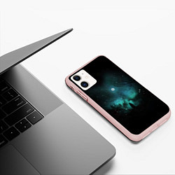 Чехол iPhone 11 матовый Взгляд на звезды, цвет: 3D-светло-розовый — фото 2