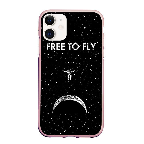 Чехол iPhone 11 матовый Free to Fly / 3D-Светло-розовый – фото 1