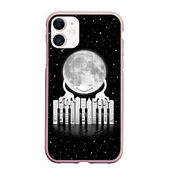 Чехол iPhone 11 матовый Лунная мелодия, цвет: 3D-светло-розовый