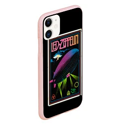 Чехол iPhone 11 матовый Led Zeppelin: Angel Poster, цвет: 3D-светло-розовый — фото 2
