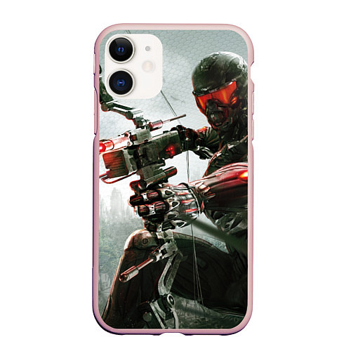 Чехол iPhone 11 матовый Кризис / 3D-Светло-розовый – фото 1