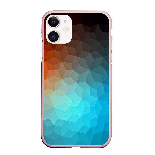 Чехол iPhone 11 матовый Битва абстракций / 3D-Светло-розовый – фото 1