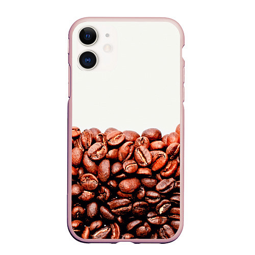 Чехол iPhone 11 матовый Coffee / 3D-Светло-розовый – фото 1