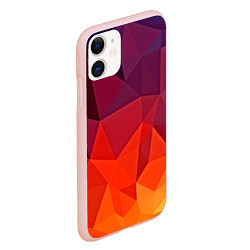 Чехол iPhone 11 матовый Geometric, цвет: 3D-светло-розовый — фото 2