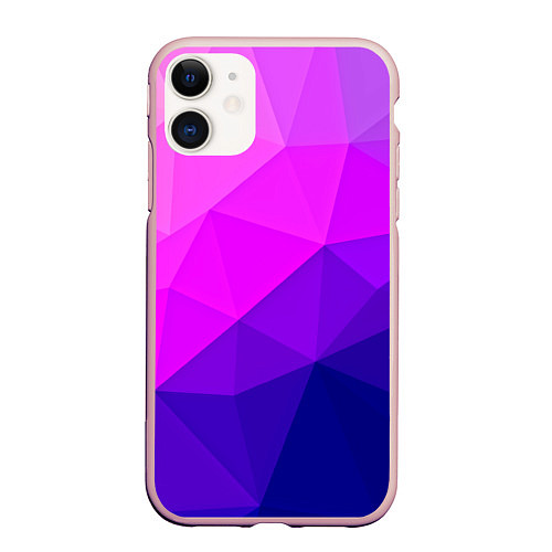 Чехол iPhone 11 матовый Geometrica / 3D-Светло-розовый – фото 1