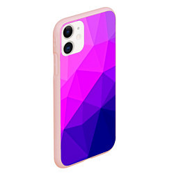 Чехол iPhone 11 матовый Geometrica, цвет: 3D-светло-розовый — фото 2