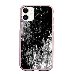Чехол iPhone 11 матовый GRAY&BLACK, цвет: 3D-светло-розовый