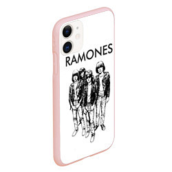Чехол iPhone 11 матовый Ramones Party, цвет: 3D-светло-розовый — фото 2