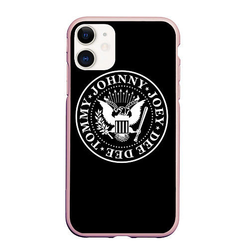 Чехол iPhone 11 матовый The Ramones / 3D-Светло-розовый – фото 1