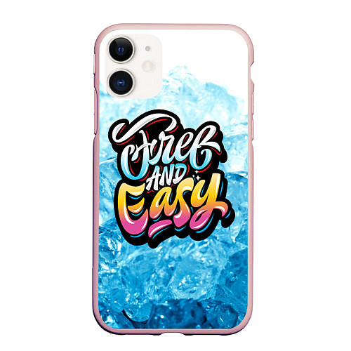 Чехол iPhone 11 матовый Free and Easy / 3D-Светло-розовый – фото 1