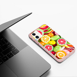 Чехол iPhone 11 матовый Candy Summer, цвет: 3D-светло-розовый — фото 2