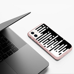 Чехол iPhone 11 матовый Необычная геометрия!, цвет: 3D-светло-розовый — фото 2