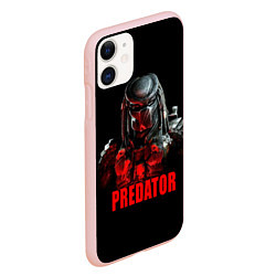 Чехол iPhone 11 матовый Iron Predator, цвет: 3D-светло-розовый — фото 2