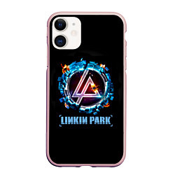 Чехол iPhone 11 матовый Linkin Park: Engine, цвет: 3D-светло-розовый