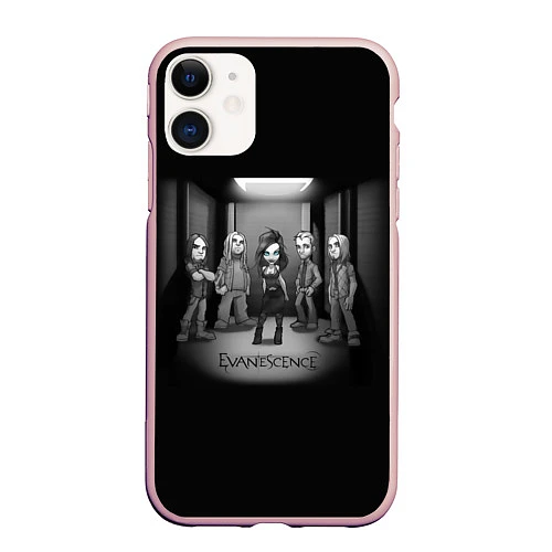 Чехол iPhone 11 матовый Evanescence Band / 3D-Светло-розовый – фото 1