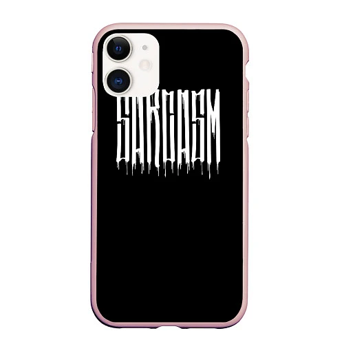Чехол iPhone 11 матовый Sarcasm / 3D-Светло-розовый – фото 1