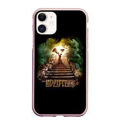 Чехол iPhone 11 матовый Led Zeppelin: Way to Heaven, цвет: 3D-светло-розовый