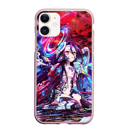 Чехол iPhone 11 матовый No Game No Life Zero / 3D-Светло-розовый – фото 1