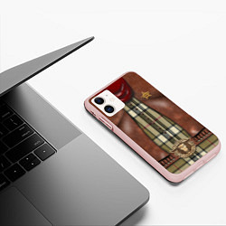 Чехол iPhone 11 матовый Ковбой дикого запада, цвет: 3D-светло-розовый — фото 2