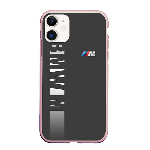 Чехол iPhone 11 матовый BMW 2018 M Sport / 3D-Светло-розовый – фото 1