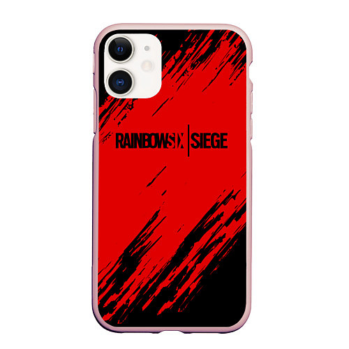 Чехол iPhone 11 матовый R6S: Red Style / 3D-Светло-розовый – фото 1
