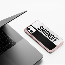 Чехол iPhone 11 матовый SMIRNOFF, цвет: 3D-светло-розовый — фото 2