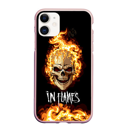 Чехол iPhone 11 матовый In Flames / 3D-Светло-розовый – фото 1
