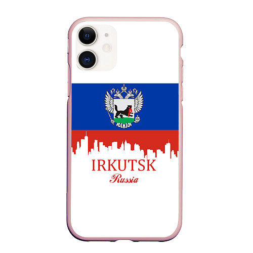 Чехол iPhone 11 матовый Irkutsk: Russia / 3D-Светло-розовый – фото 1