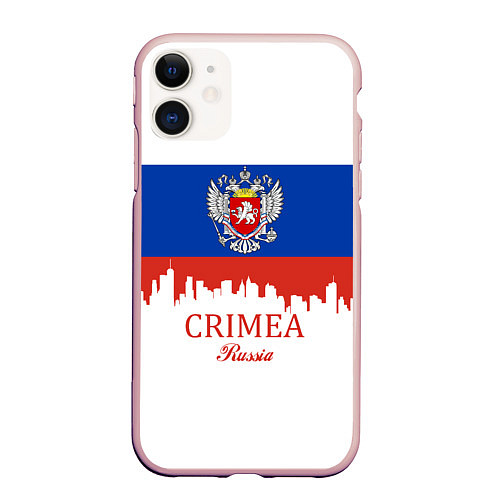 Чехол iPhone 11 матовый Crimea, Russia / 3D-Светло-розовый – фото 1