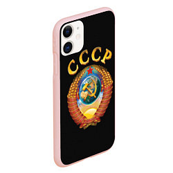 Чехол iPhone 11 матовый Советский Союз, цвет: 3D-светло-розовый — фото 2