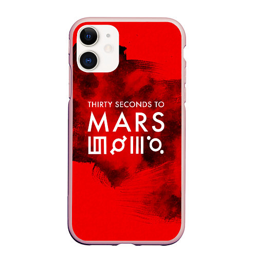 Чехол iPhone 11 матовый 30 STM: Hell Blood / 3D-Светло-розовый – фото 1