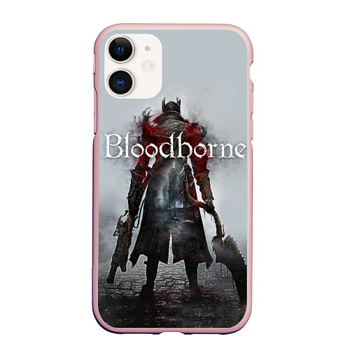 Чехол iPhone 11 матовый Bloodborne: Hell Knight / 3D-Светло-розовый – фото 1