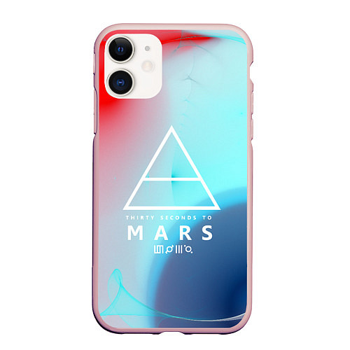 Чехол iPhone 11 матовый 30 STM: Light Neon / 3D-Светло-розовый – фото 1