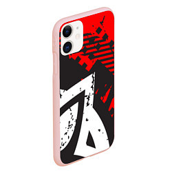 Чехол iPhone 11 матовый Grunge Art, цвет: 3D-светло-розовый — фото 2