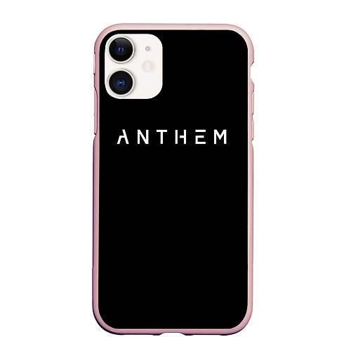 Чехол iPhone 11 матовый ANTHEM: Black Style / 3D-Светло-розовый – фото 1